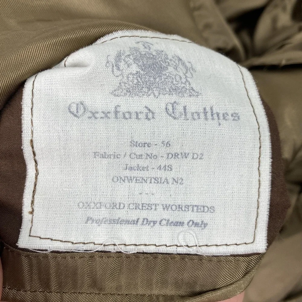 Oxxford Clothes Blazer Mens 44S Plaid Wool Sport Coat Jacket Maus & Hoffman‎